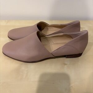 Clarks Pure Tone Shoes Womens Size 9.5 Nude Leather Slip On Flats Ballet Comfort